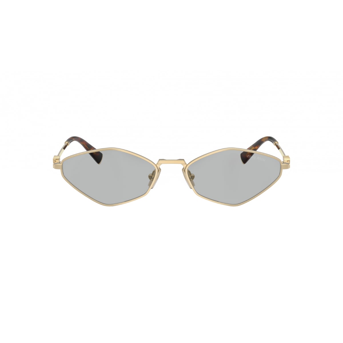 MU 56ZS Irregular Pale Gold Sunglasses Light Grey Lens