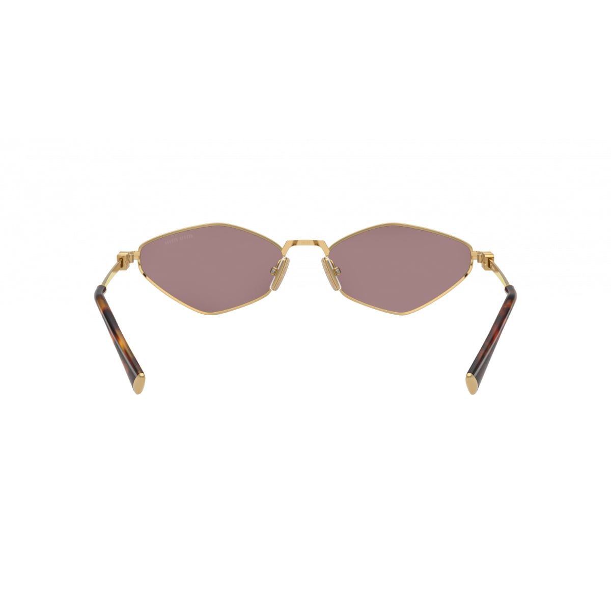 MU 56ZS Irregular Gold Sunglasses Light Purple Brown Lens