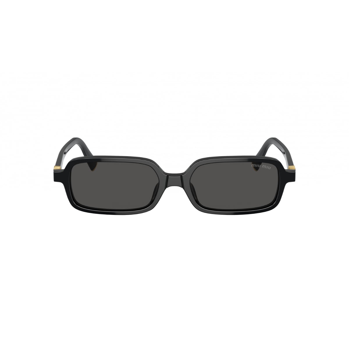 MU 11ZS Rectangle Black Sunglasses Gray Lens