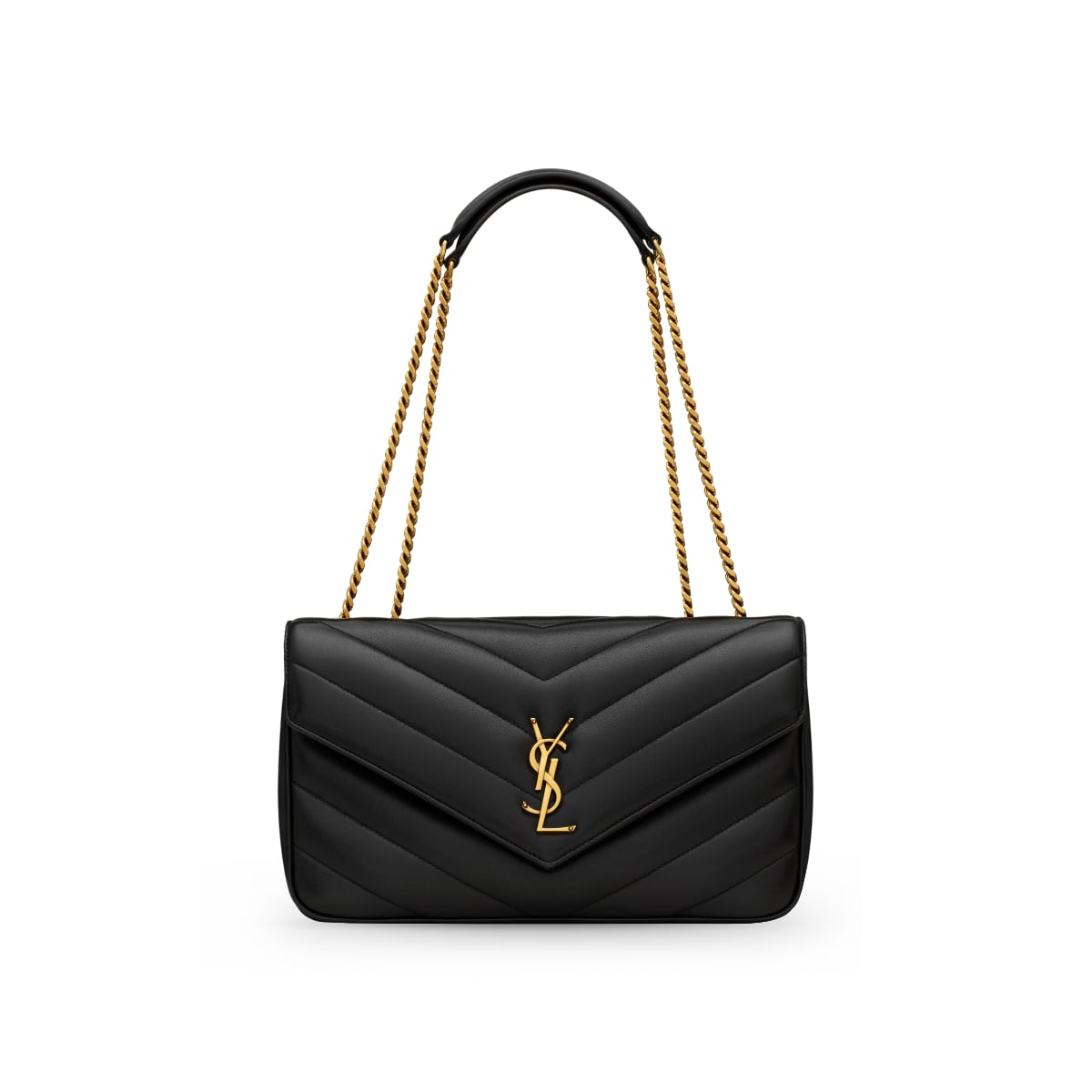 Loulou Medium Matelassé Lambskin Black BHW