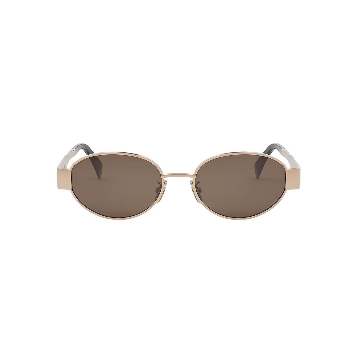 Celine Triomphe Metal 01 Sunglasses Rose Gold / Brown Original