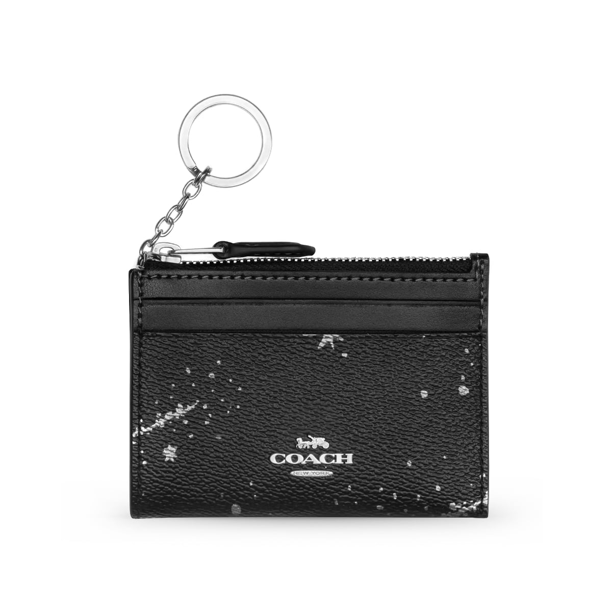 Mini Skinny Id Case With Star Print Silver/Black Multi