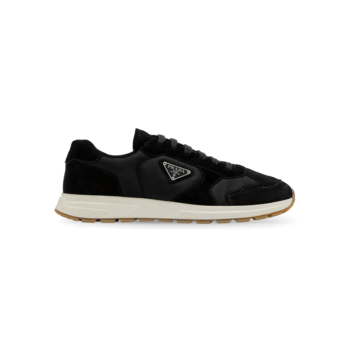 Black Prax Suede and Re-Nylon Sneakers Black