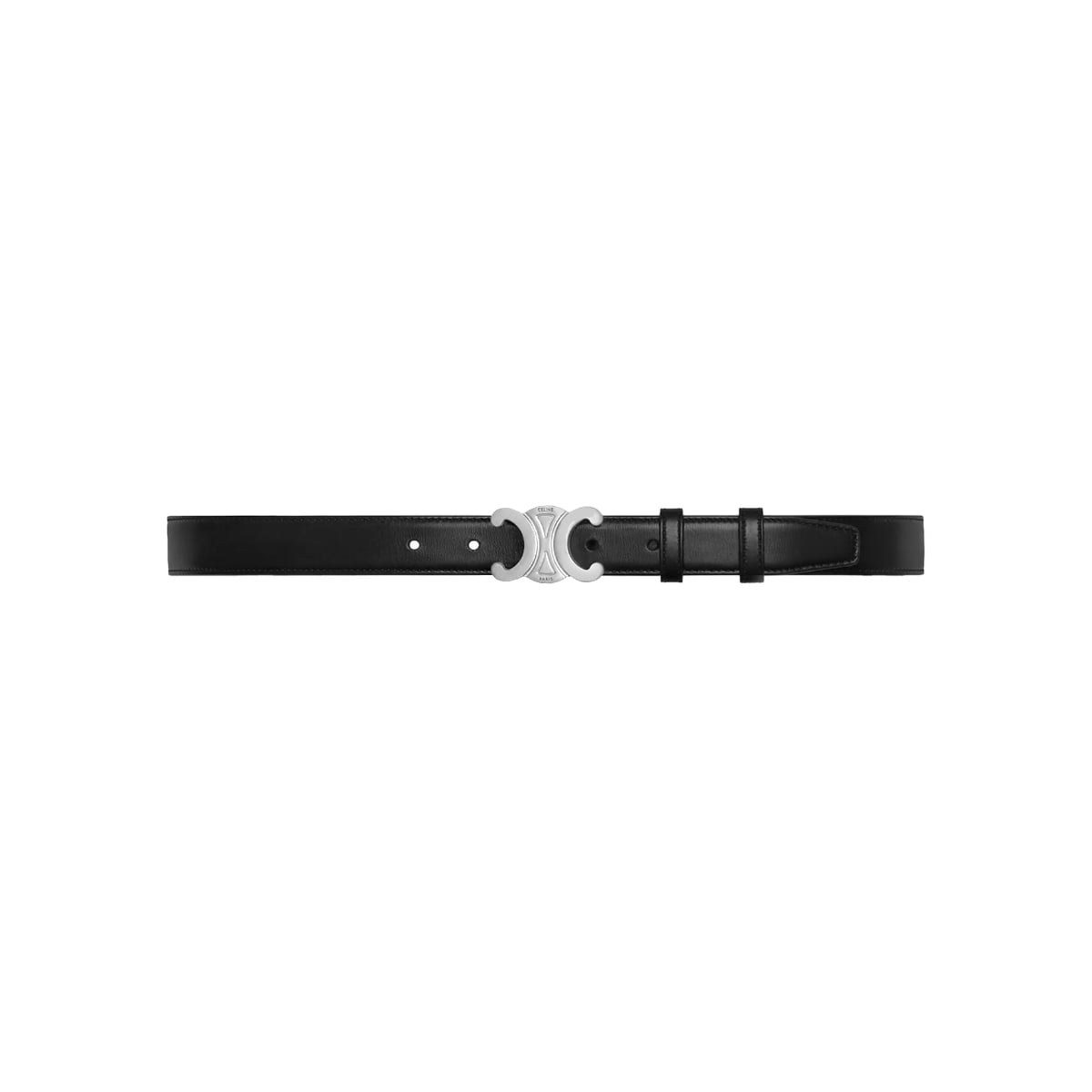 Medium 25mm Triomphe Belt Taurillon Leather Black SHW