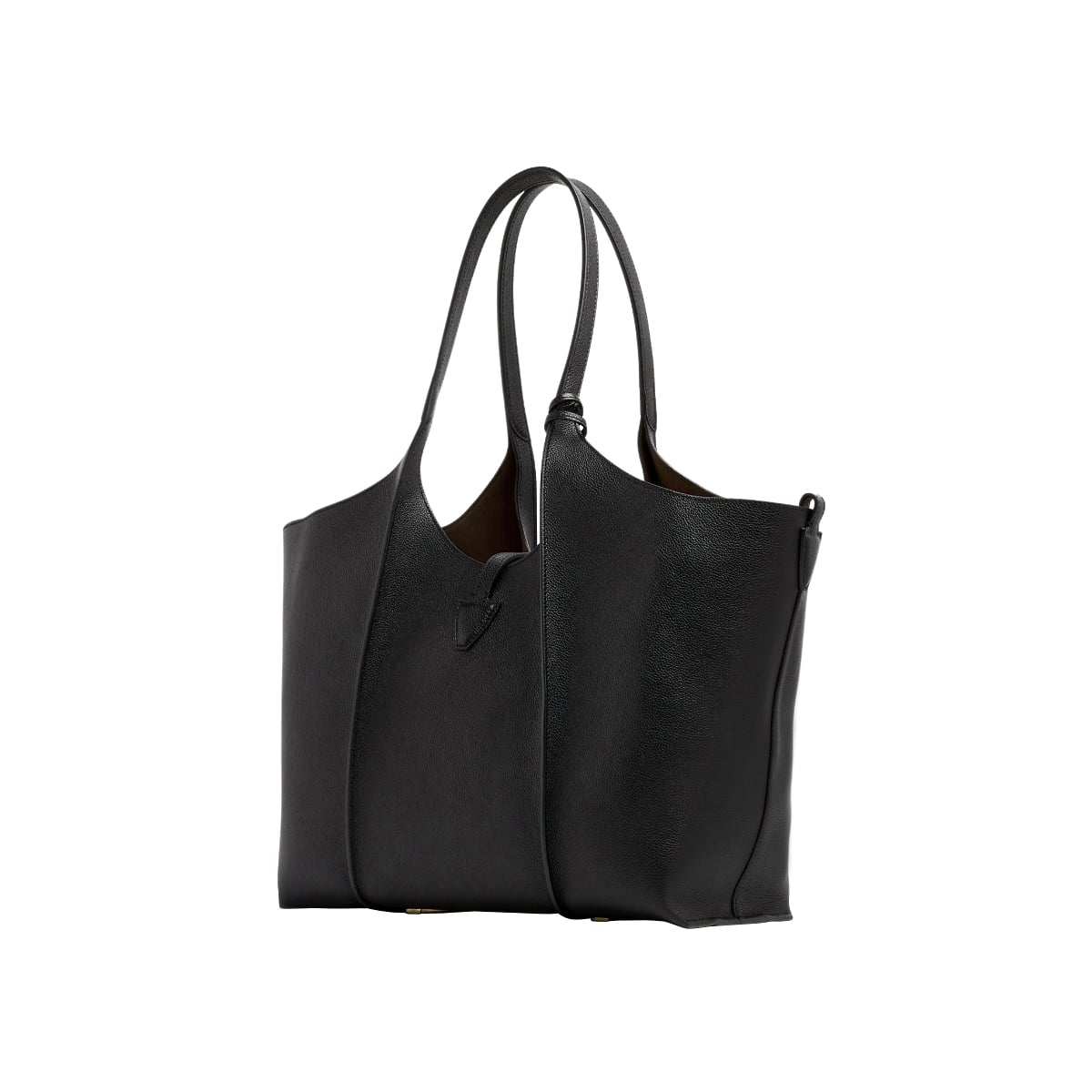 Small T Timeless Shopping Bag Leather Black