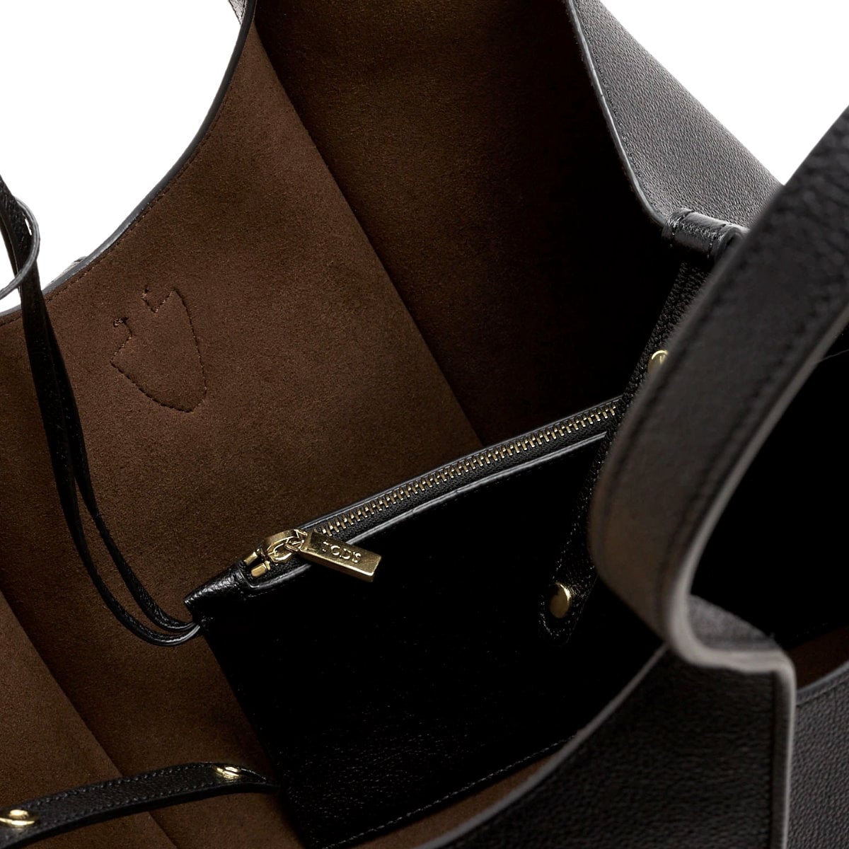 Small T Timeless Shopping Bag Leather Black