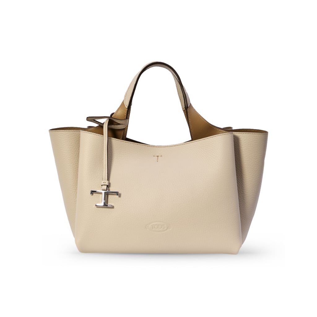 Mini T Timeless Pendant Bag Leather Off White/Beige