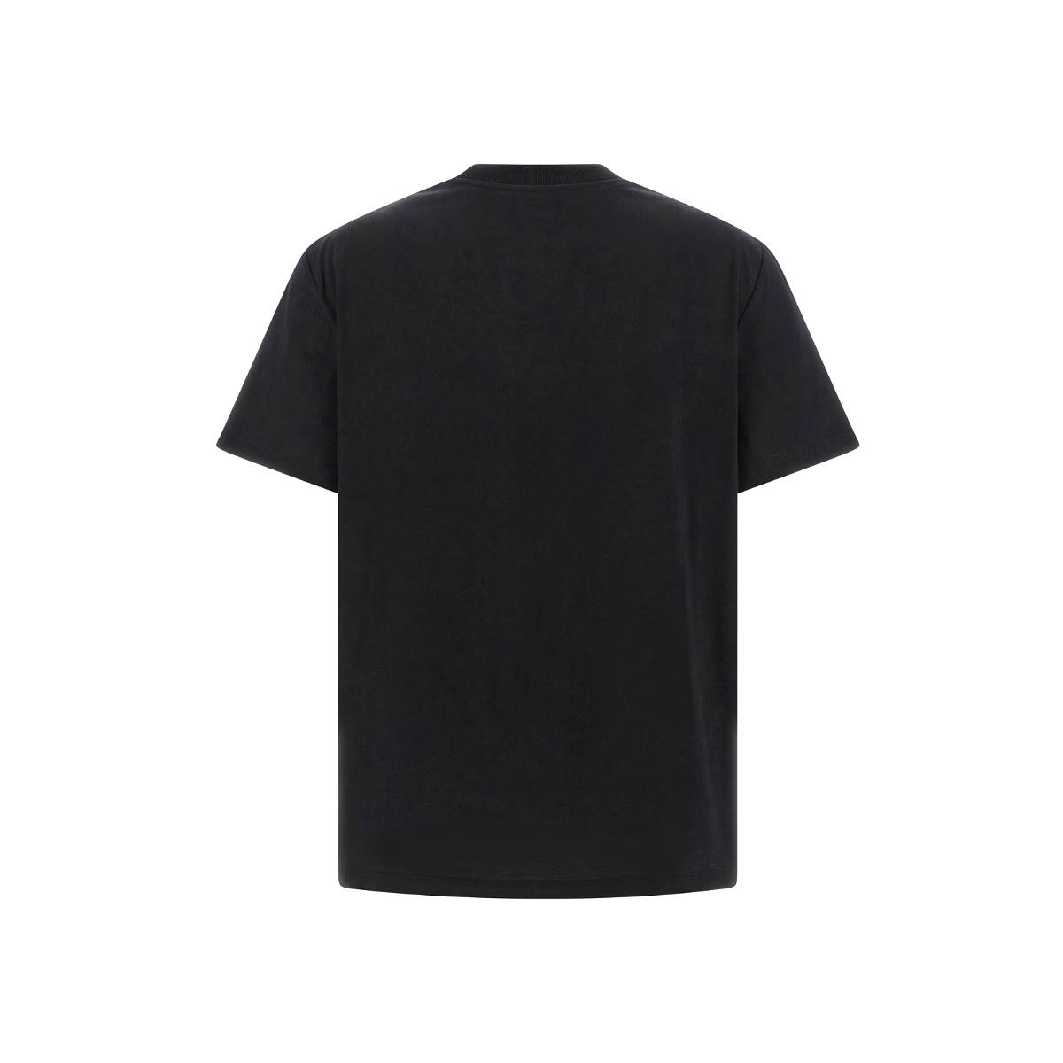 Jersey T-Shirt with Metal Logo on Chest Black
