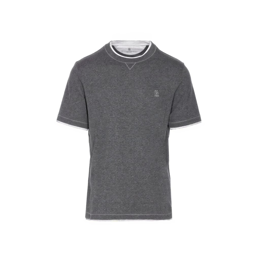 Brunello cucinelli トップス　ダークグレー BRUNELLO CUCINELLI knit polo dark grey | BRAUN Hamburg