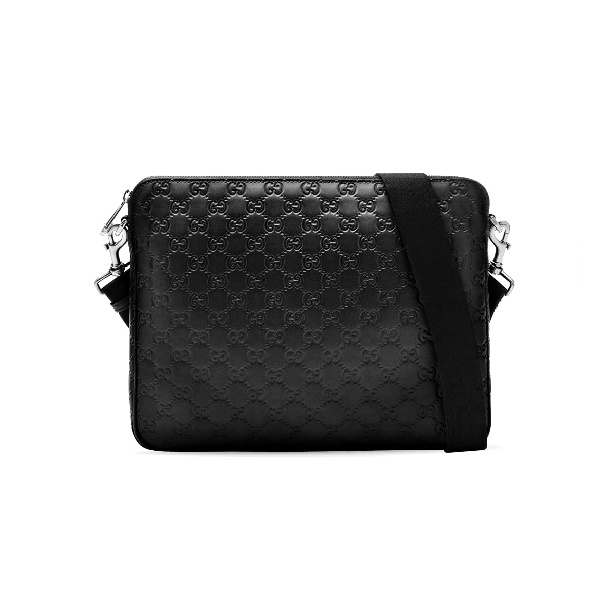 GG Emblem Medium Crossbody Bag Black