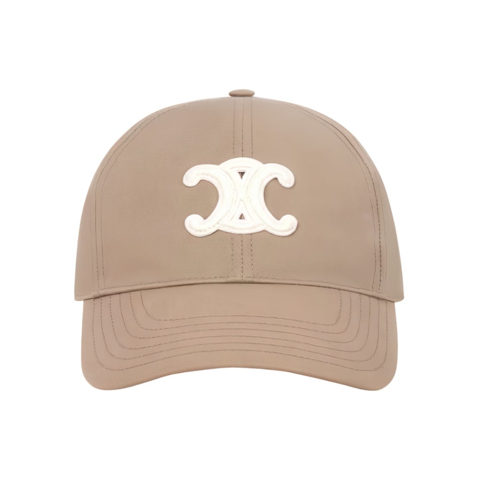 Triomphe Baseball Cap In Cotton Greige