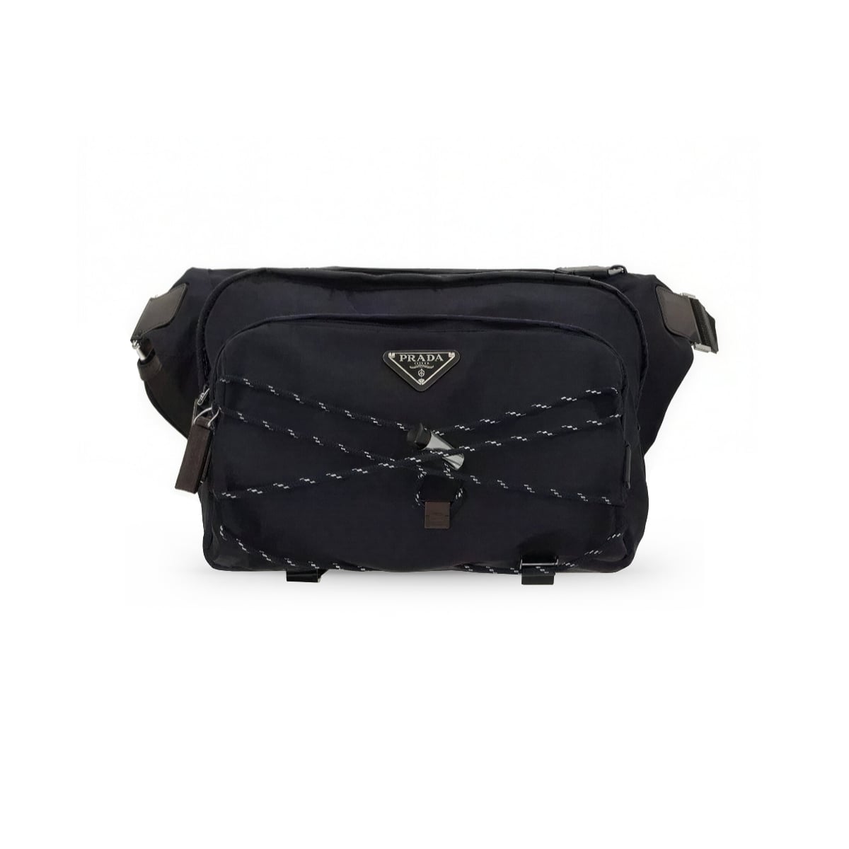 Speedrock Re-Nylon and Leather Shoulder Bag Navy