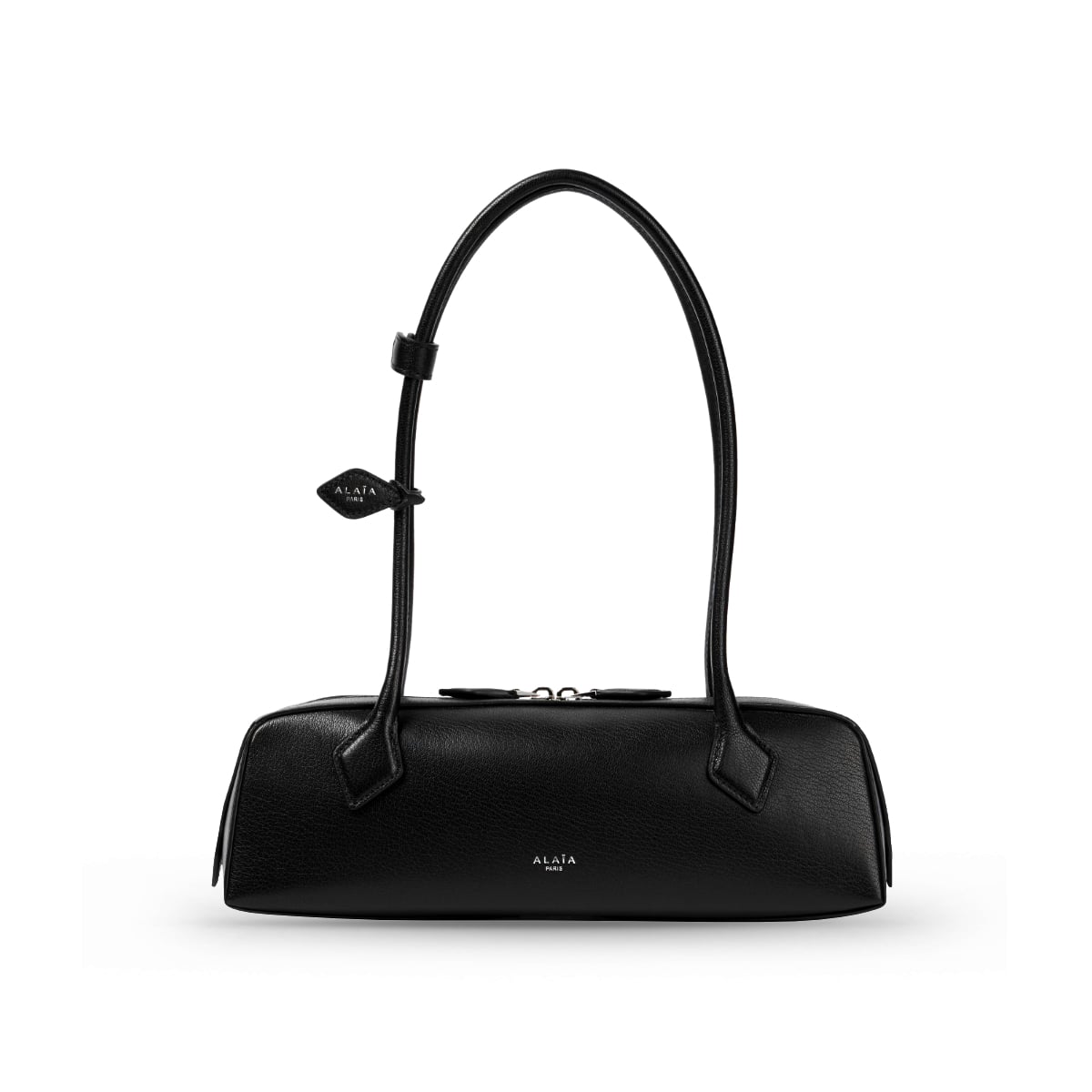 Le Teckel Medium Goatskin Leather Bag Black