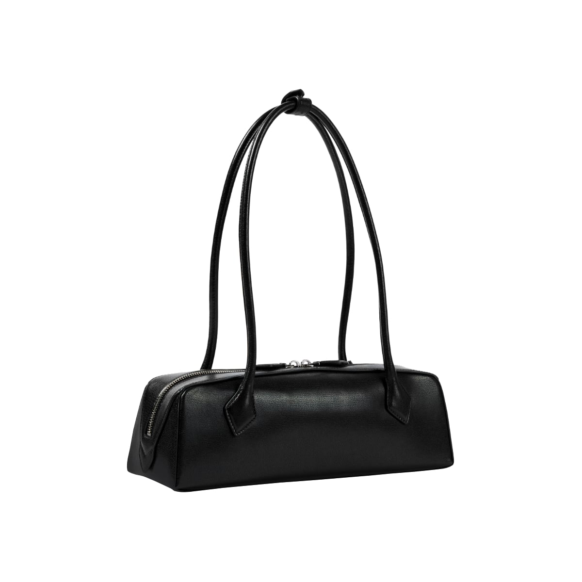 Le Teckel Medium Goatskin Leather Bag Black