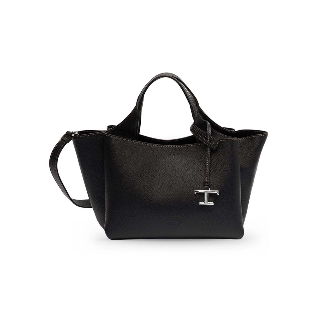Mini T Timeless Pendant Bag Leather Black