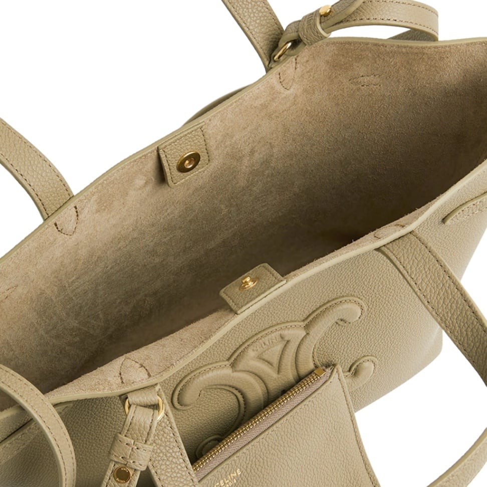 Mini Cabas Anais Cuir Triomphe Grained Calfskin Modern Taupe
