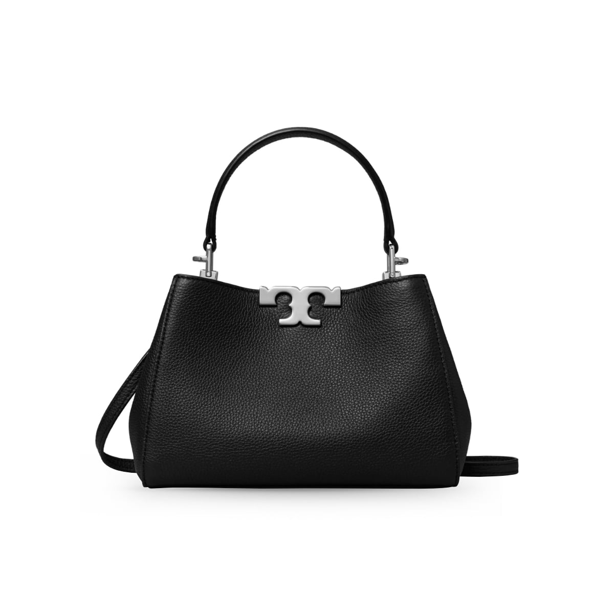Eleanor Pebble Mini Satchel Leather Black