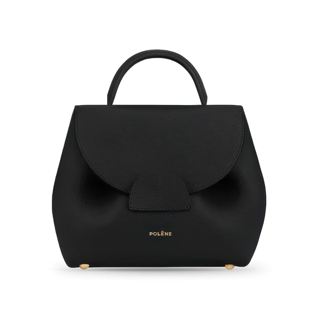 Polène Numero Dix Crossbody Bag Smooth Leather Ebony Original