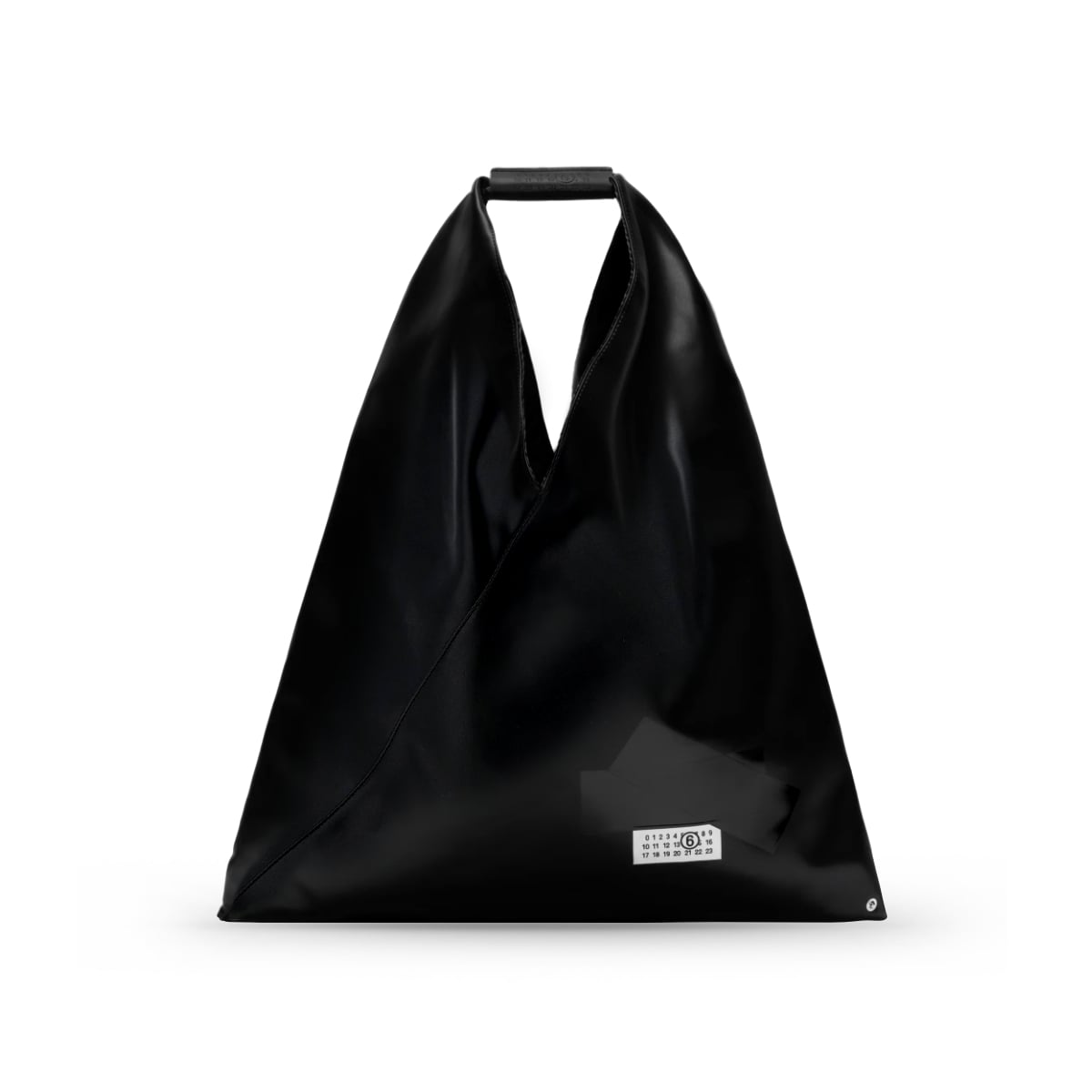 MM6 Japanese Classic Calfskin Leather Bag Black