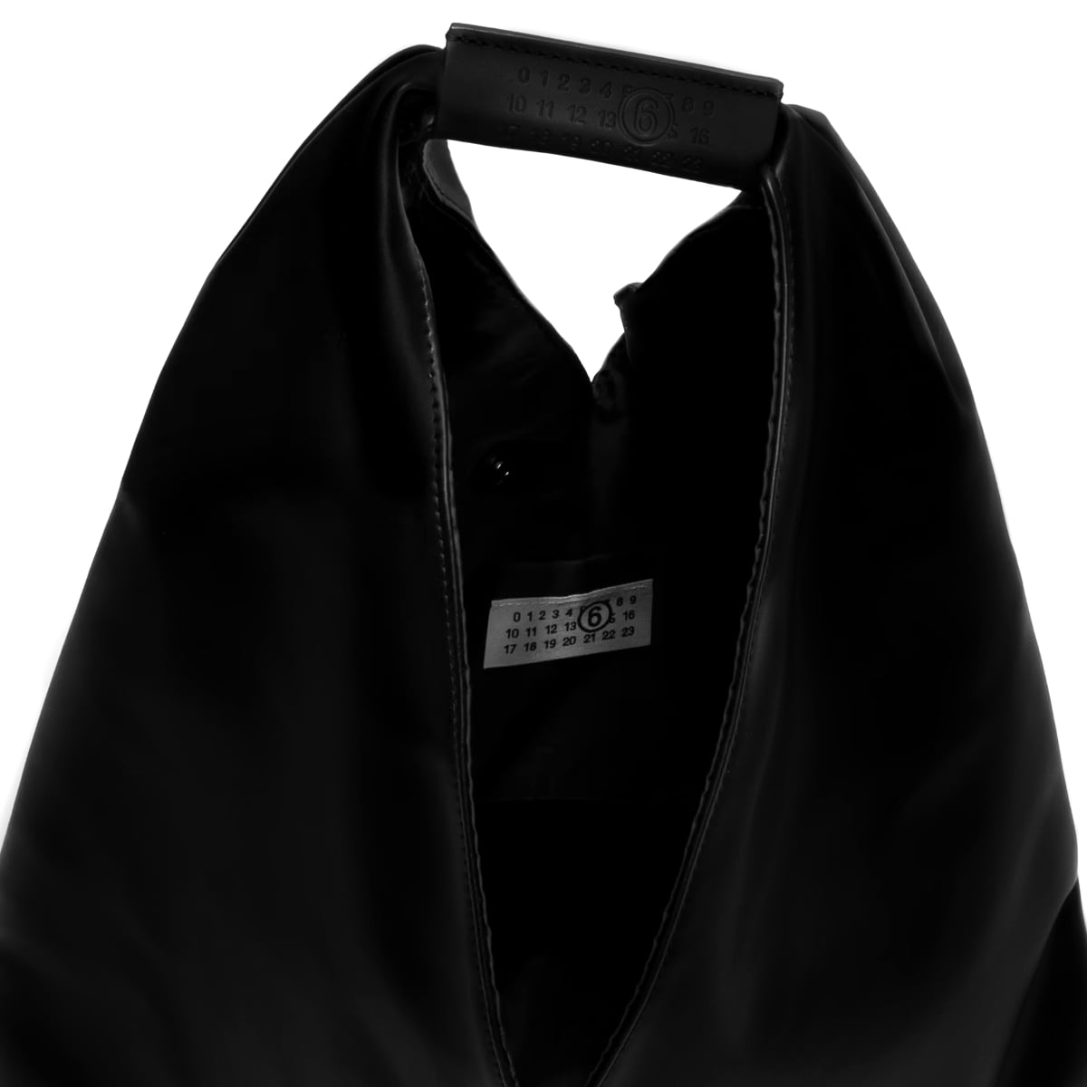 MM6 Japanese Classic Calfskin Leather Bag Black
