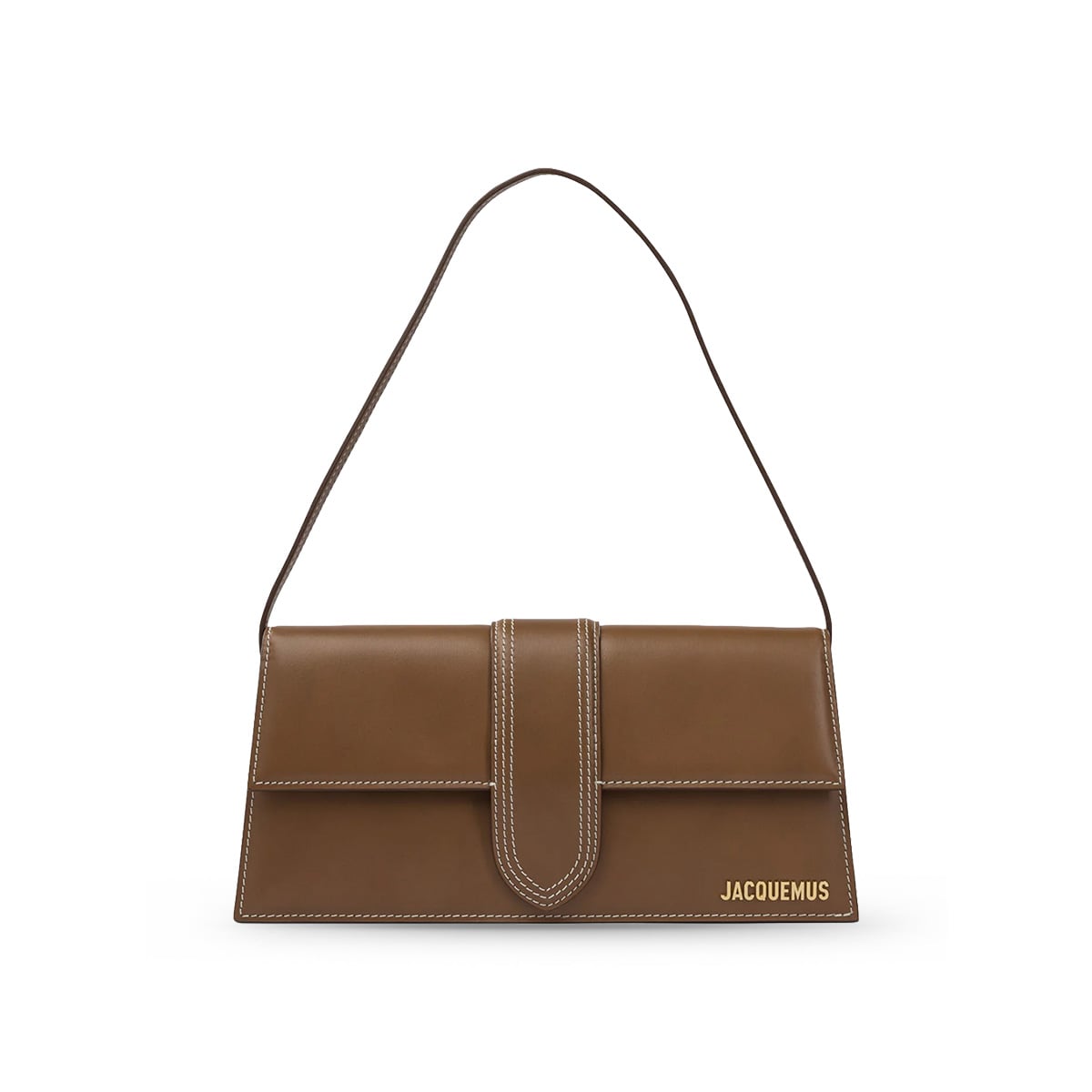 Le Bambino Leather Long Shoulder Bag Brown