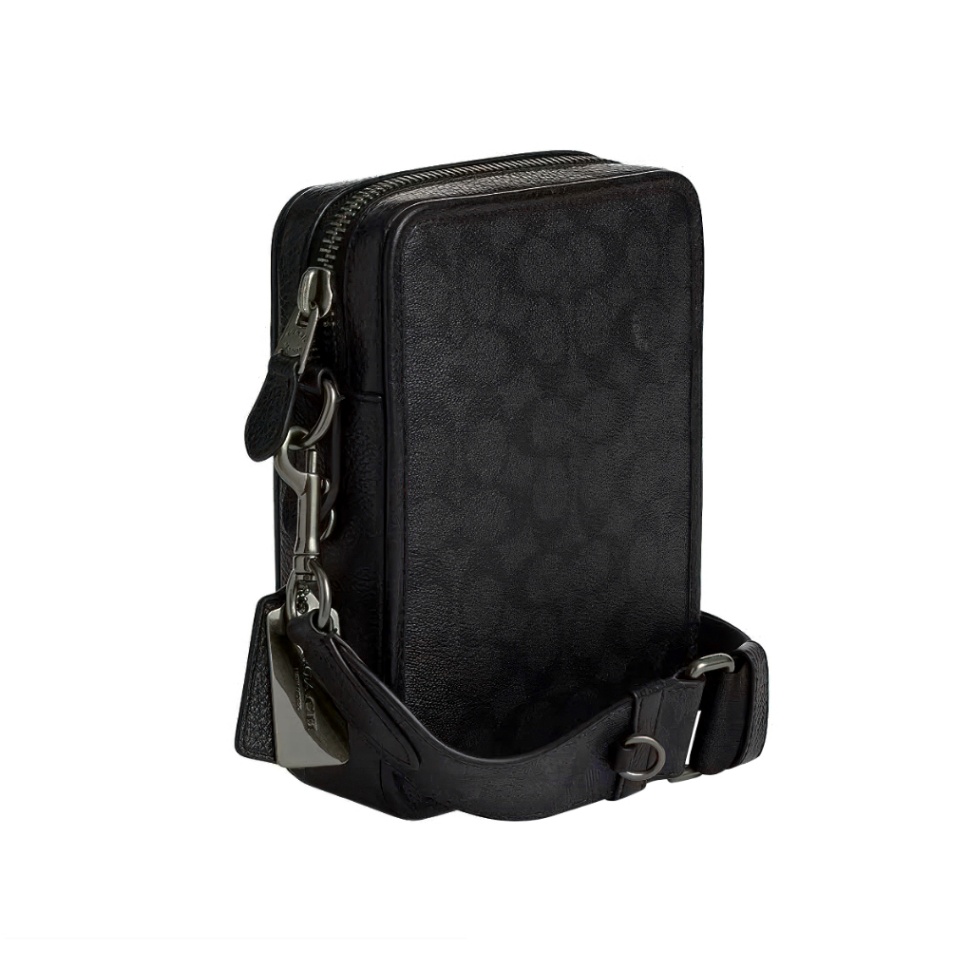 Coach Sullivan Crossbody In Signature Canvas Gunmetal/Charcoal/Black ...