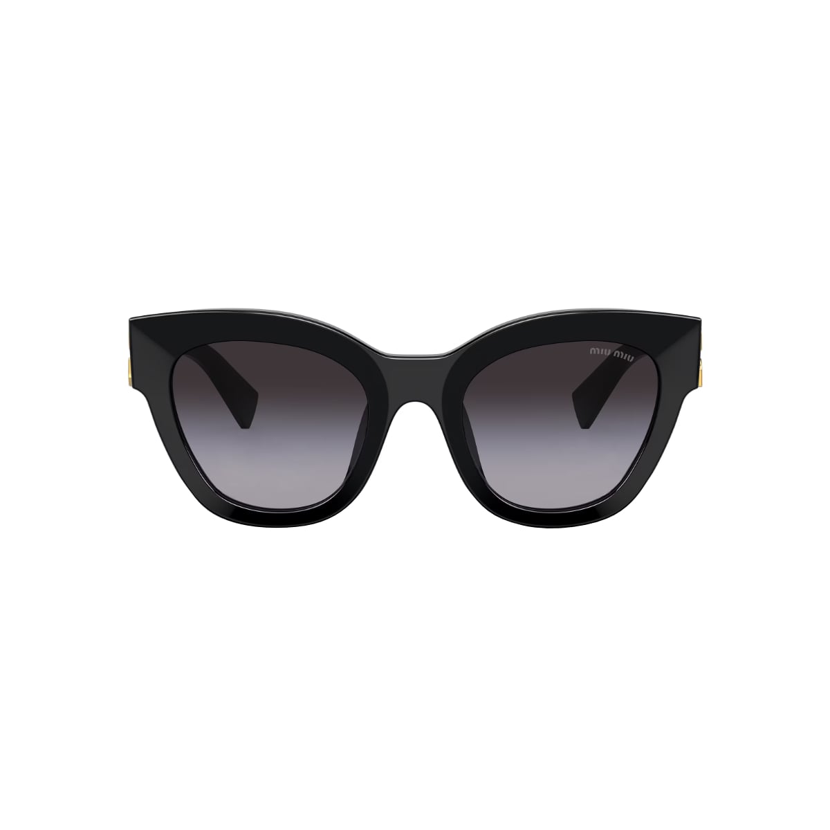 MU 01YS Square Black Sunglasses Gray Lens