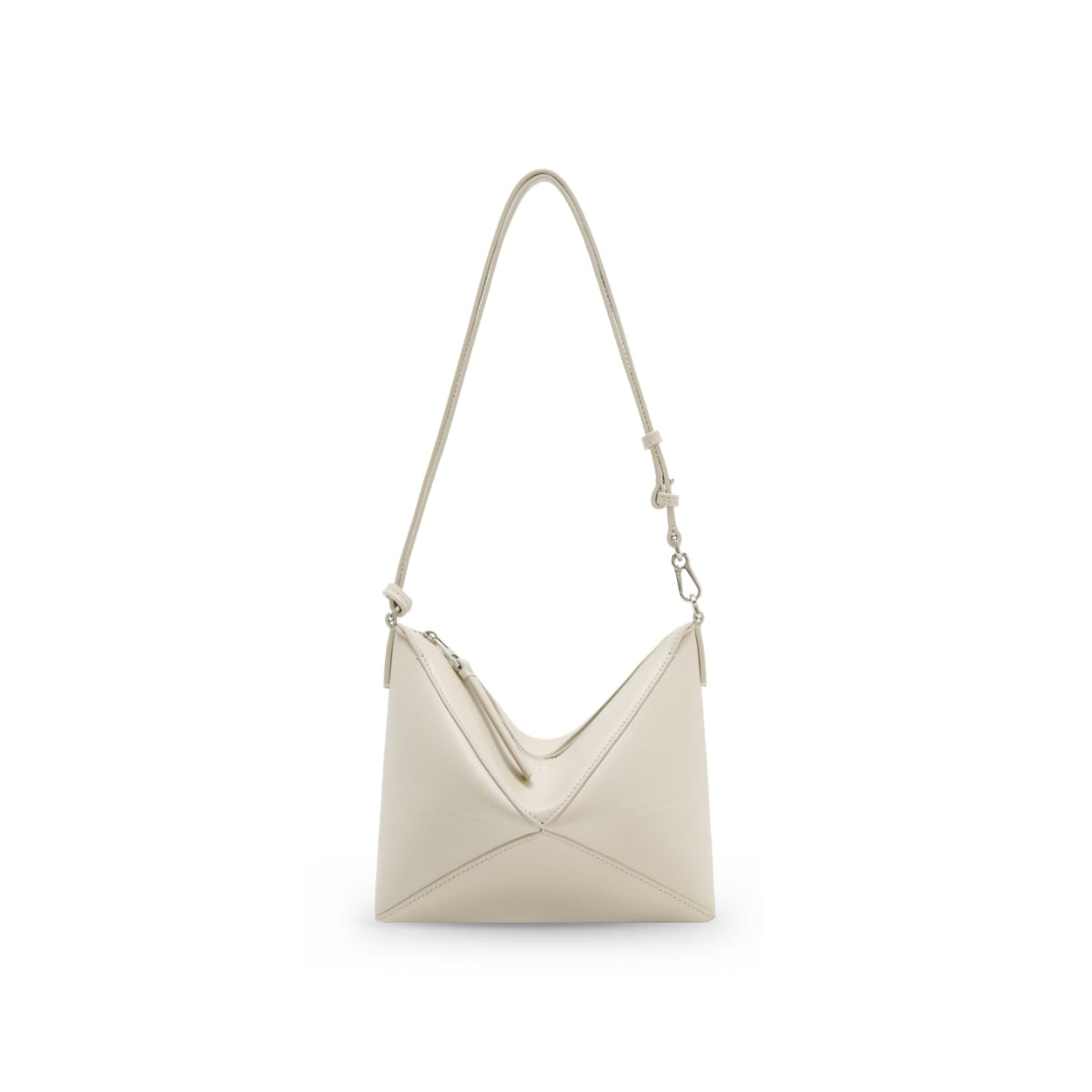 Puzzle Fold Pouch In Shiny Nappa Calfskin Sea Salt