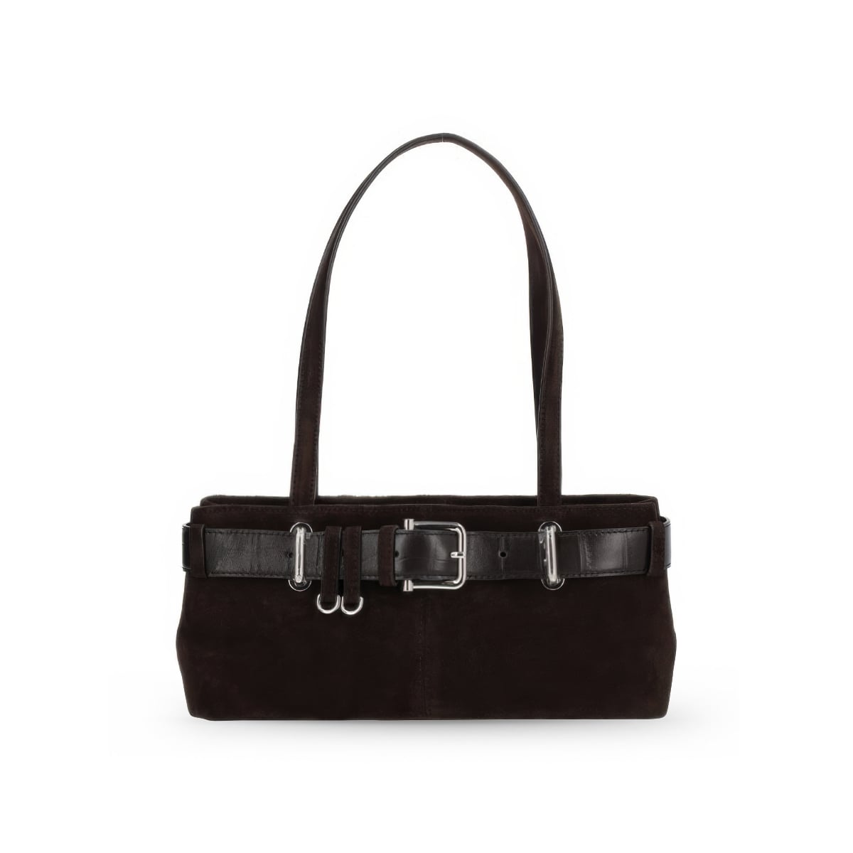 Brocle Mini Shoulder Bag Suede Mocha Combi