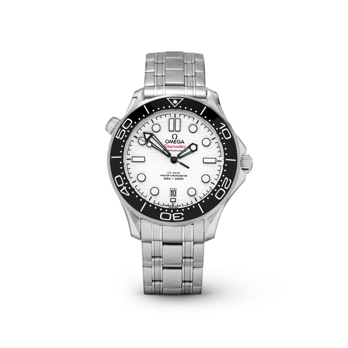 Seamaster Diver 300M 21030422004001 White Dial, Sapphire Crystal, Bracelet-Omega