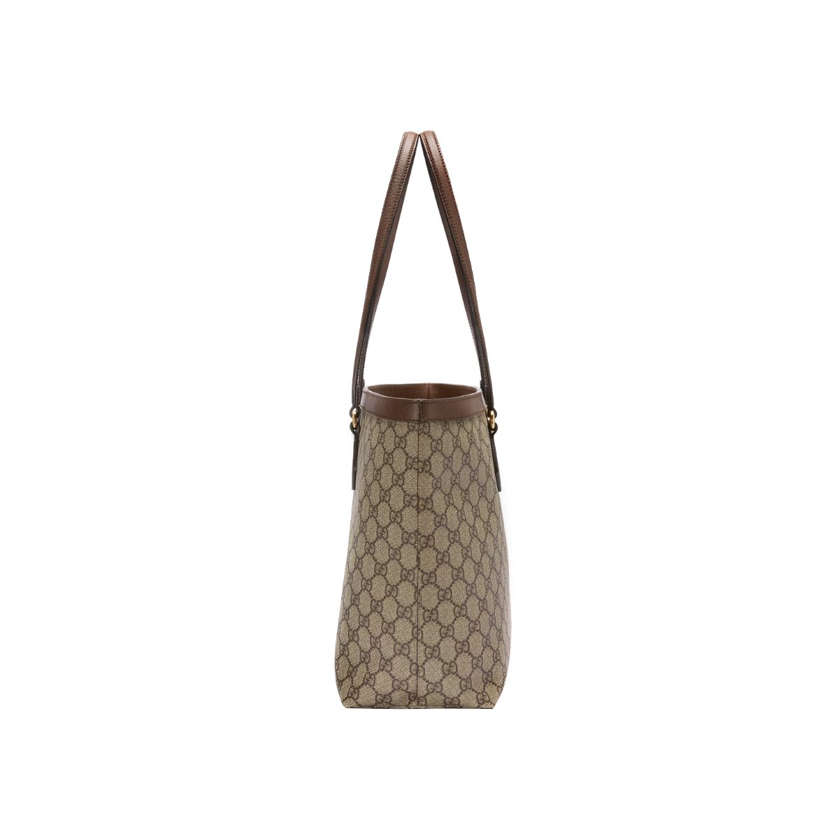 GG Ophidia Large Tote Bag Beige/Dark Brown GHW