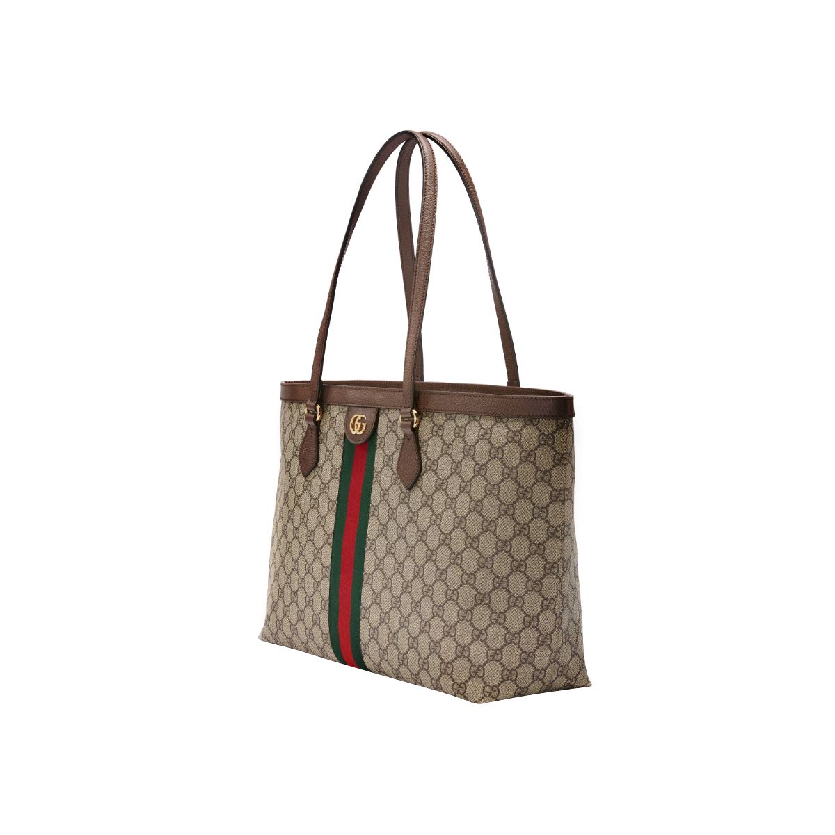 GG Ophidia Large Tote Bag Beige/Dark Brown GHW