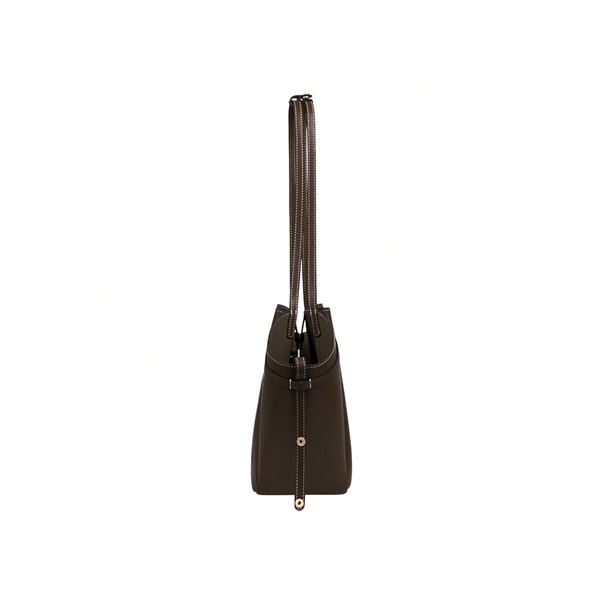 Folnua Mini Anthos Shoulder Bag Leather Cocoa Stitch Original 2026 