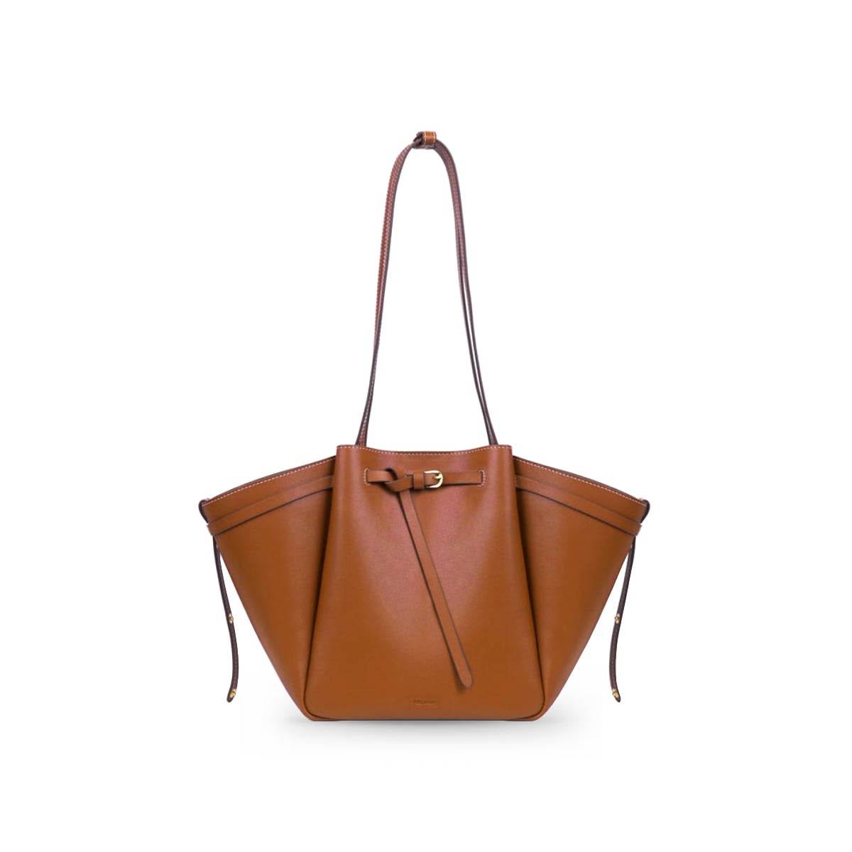 Mini Anthos Shoulder Bag Leather Brown Stitch