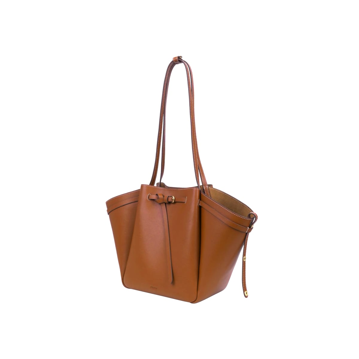 Mini Anthos Shoulder Bag Leather Brown Stitch