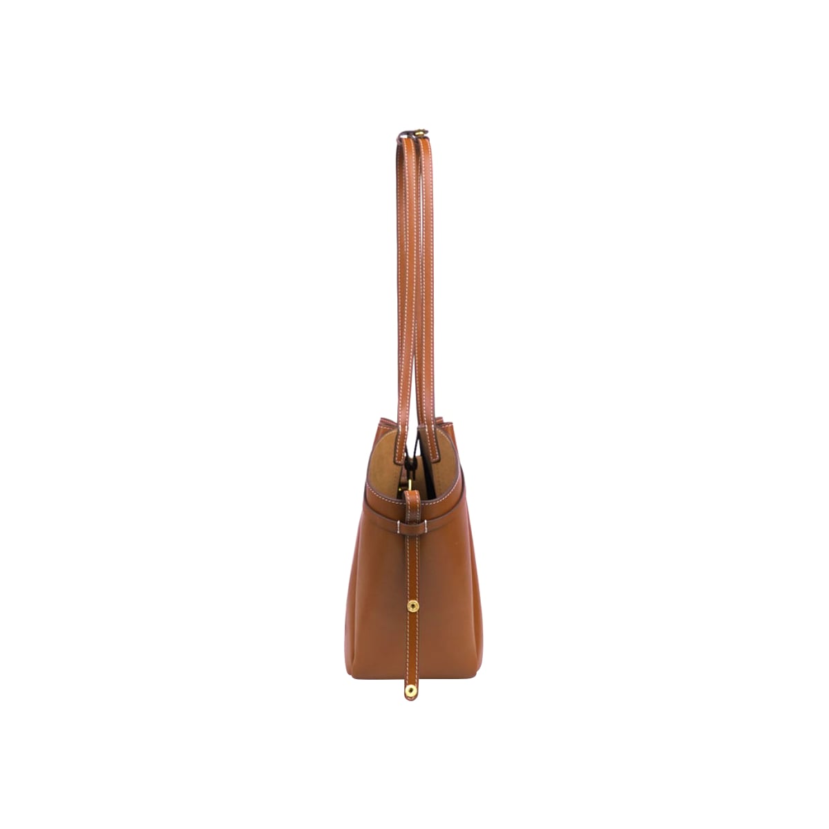 Mini Anthos Shoulder Bag Leather Brown Stitch