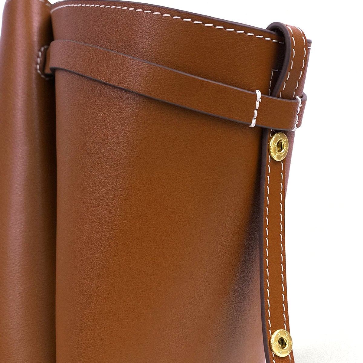 Mini Anthos Shoulder Bag Leather Brown Stitch