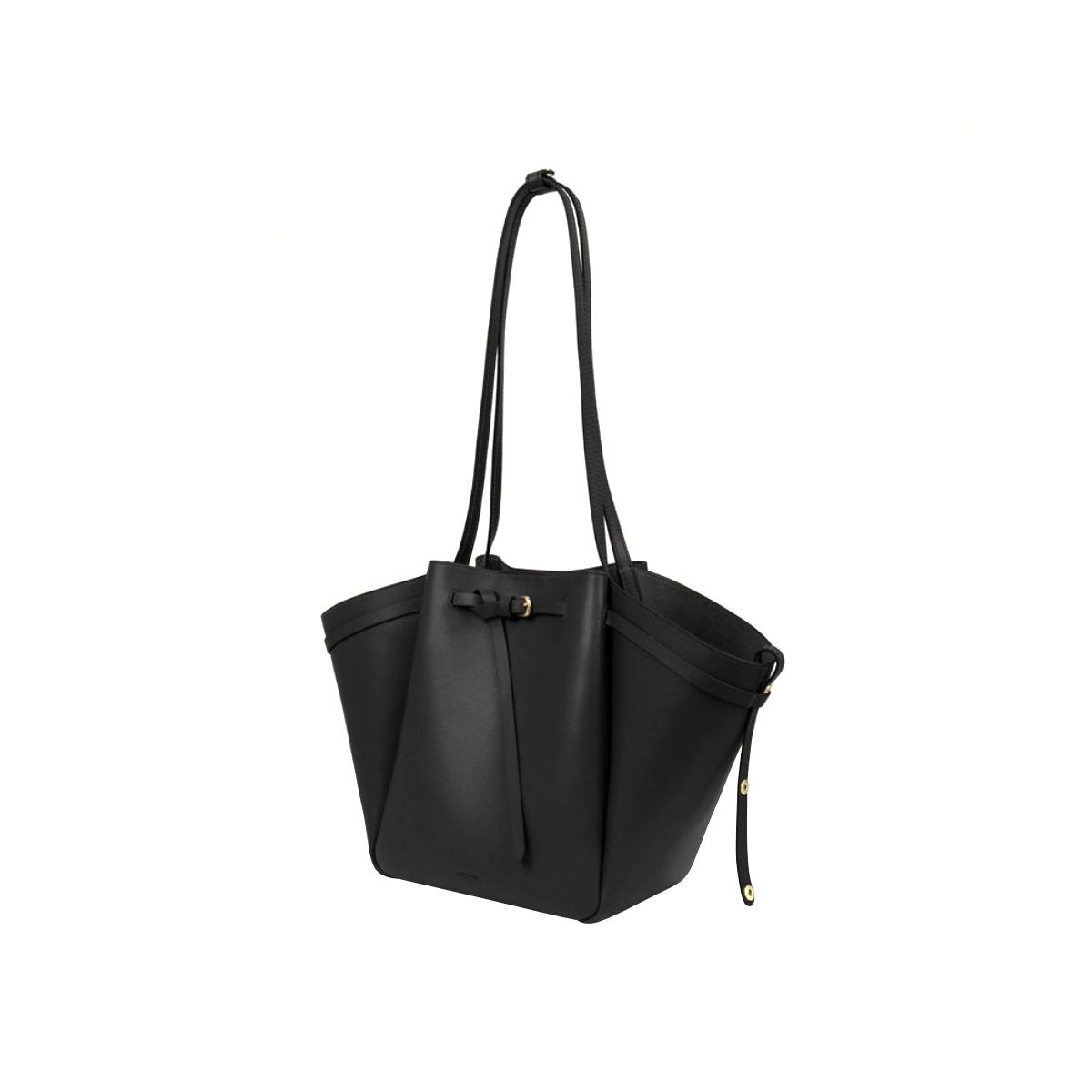 Mini Anthos Shoulder Bag Leather Black Plain