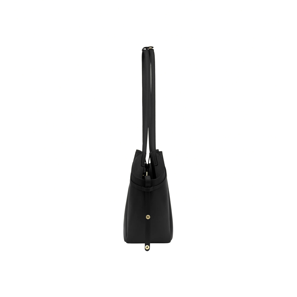 Mini Anthos Shoulder Bag Leather Black Plain
