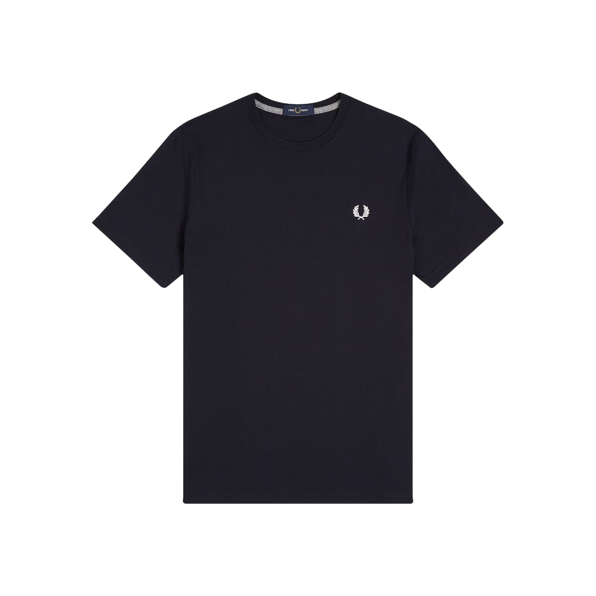 Internal Crew Neck Tipping Cotton T-Shirt Navy