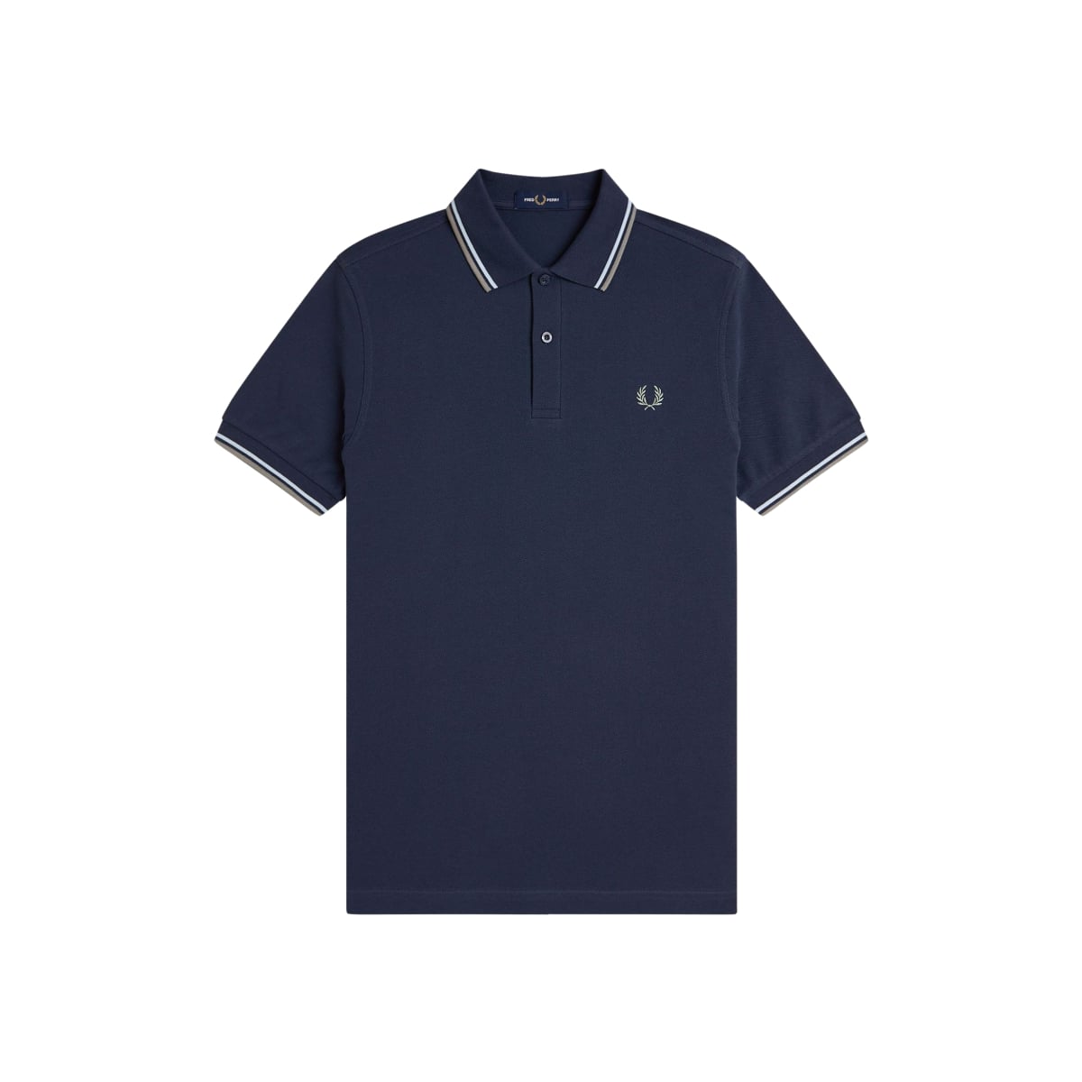 Twin Tipped Polo Shirt Dark Airforce / Light Ice / Bay Leaf