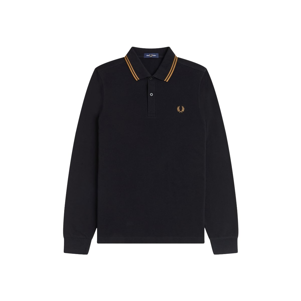 Twin Tipped Long Sleeve Polo Shirt Black / Shaded Stone