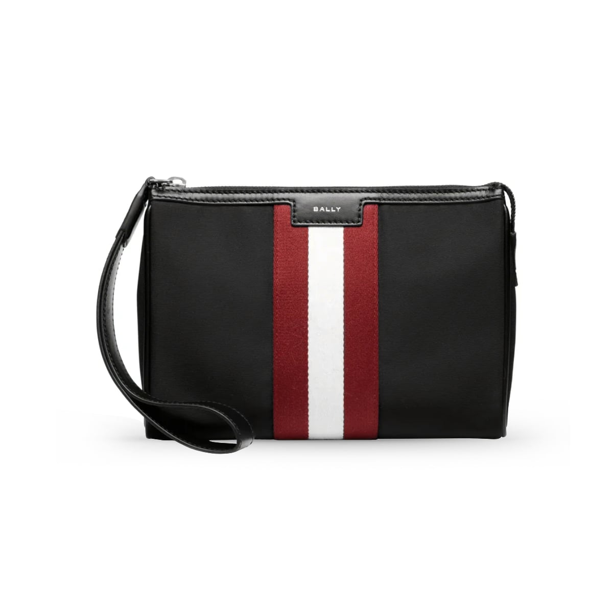 Code Pouch Stripe Red/White in Nylon Black
