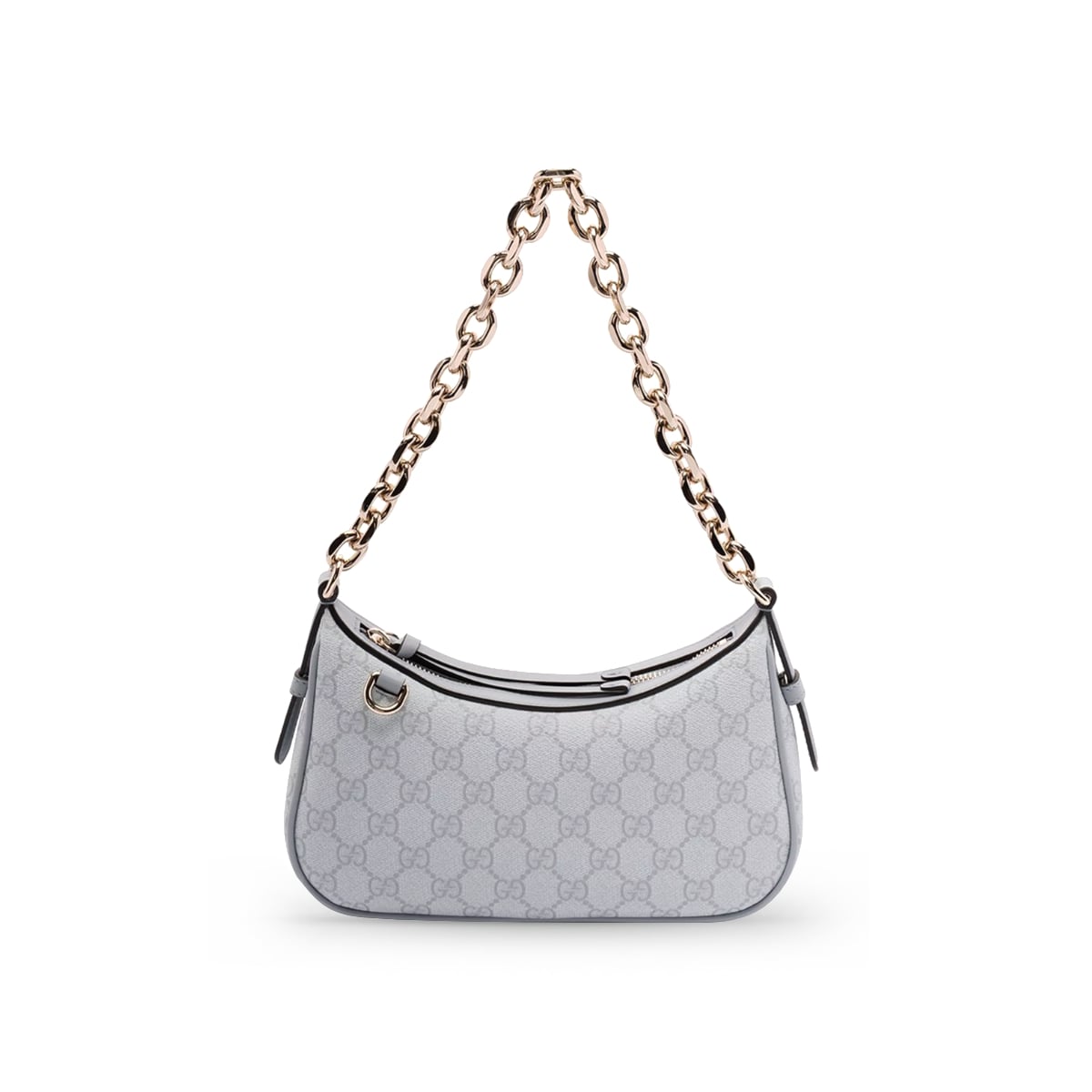 GG Emblem Small Shoulder Bag Blue LGHW