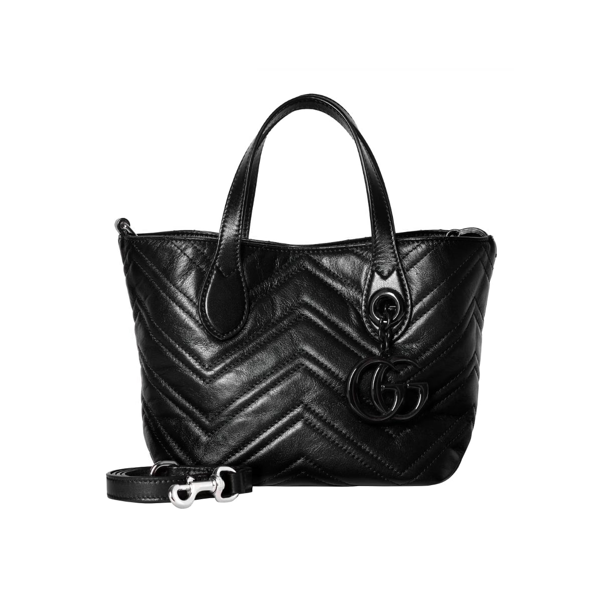 GG Marmont Small Matelassé Tote Bag Black
