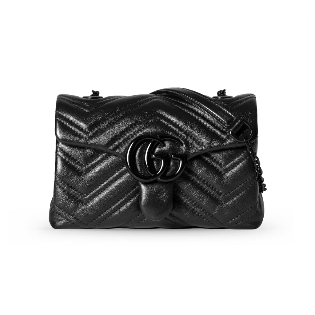 GG Marmont Matelassé Mini Shoulder Bag Black