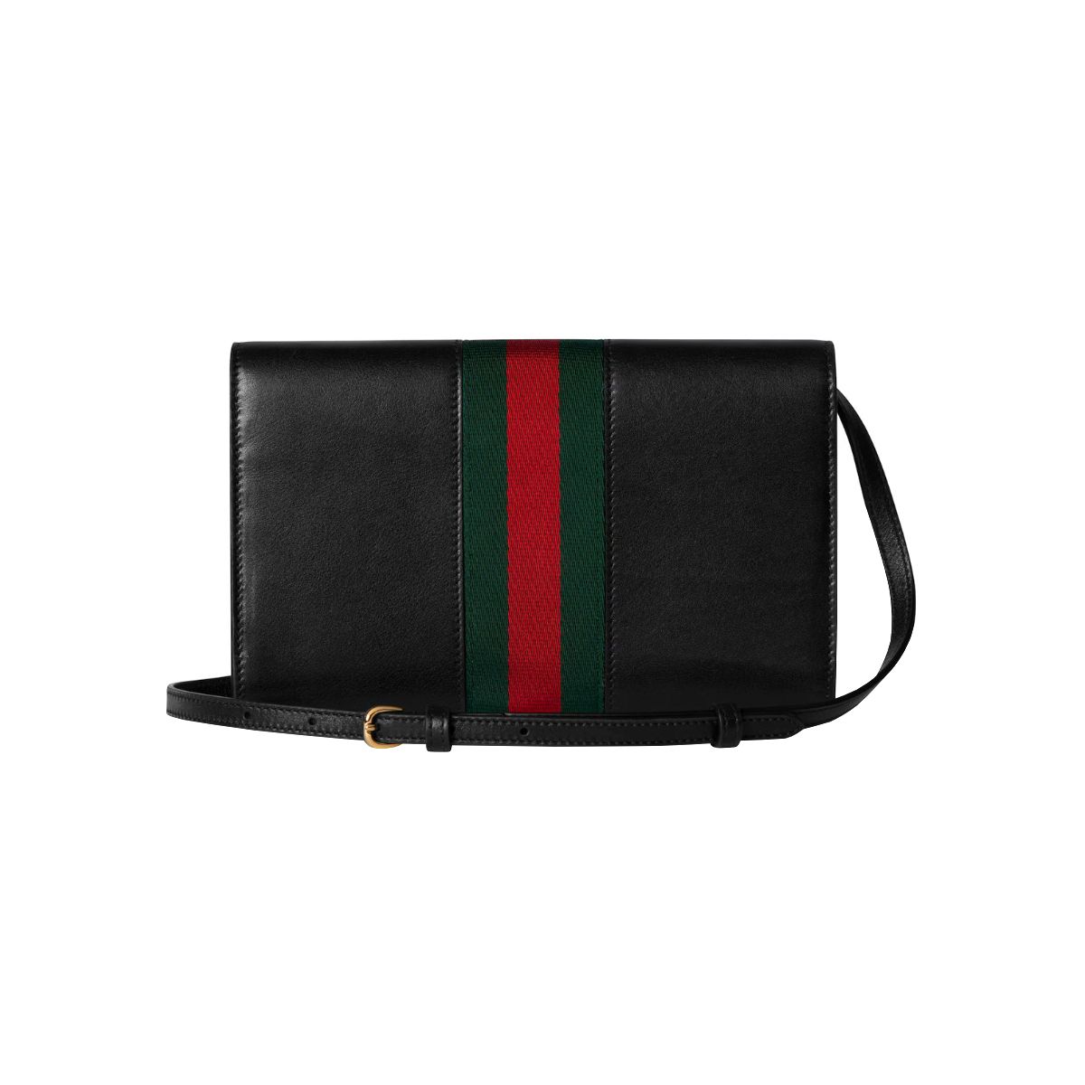 Horsebit Wallet Web Strap Black GHW
