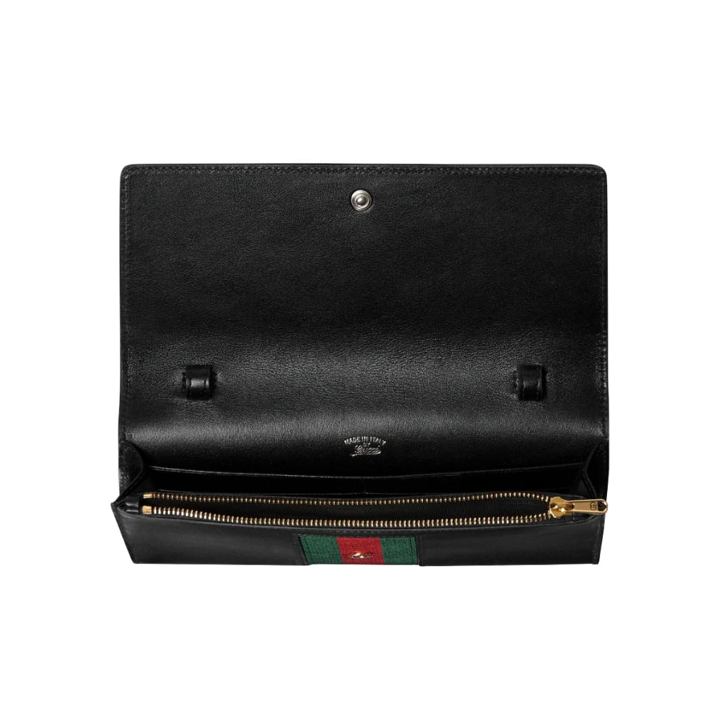 Horsebit Wallet Web Strap Black GHW