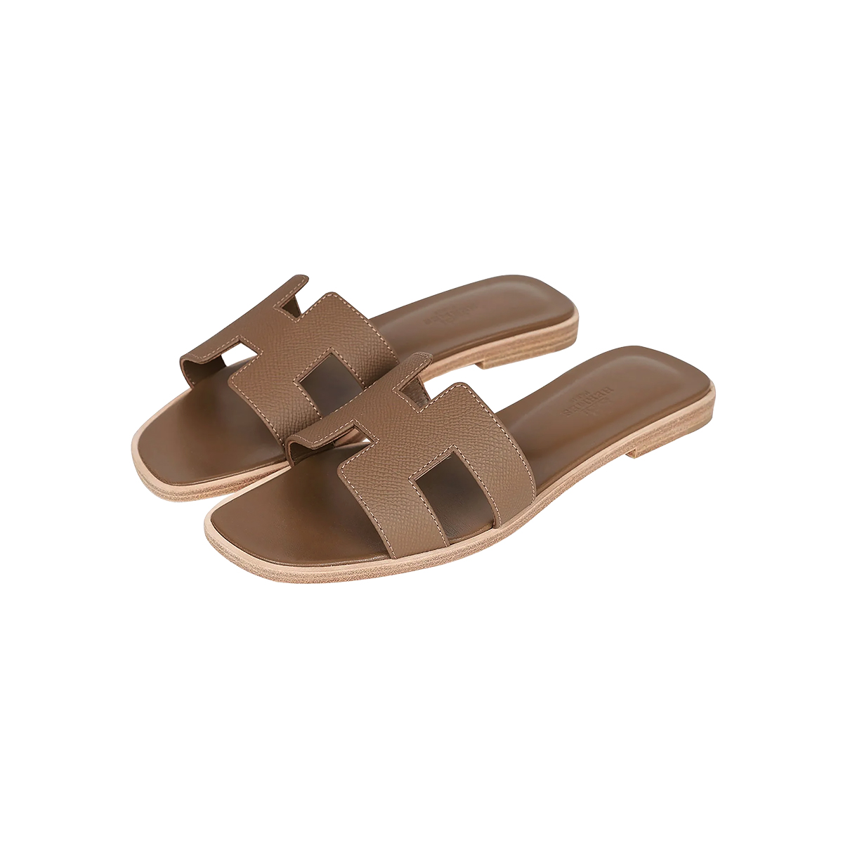 Oran Sandals Etoupe Epsom