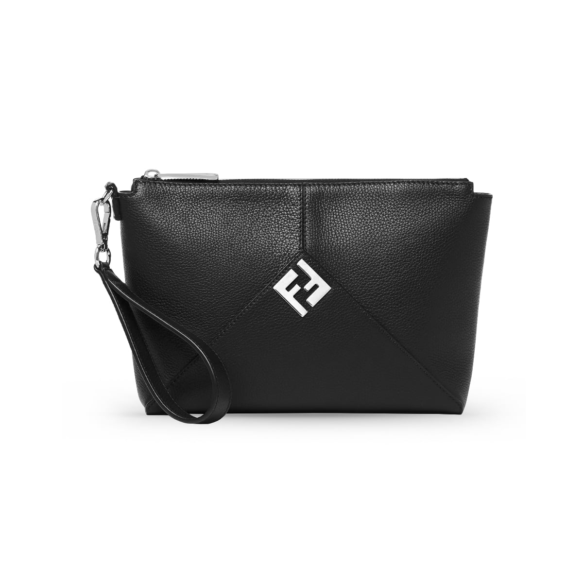 Lui Clutch Zip Leather Black PHW